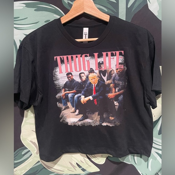 Tops - Trump ThugLife crop top